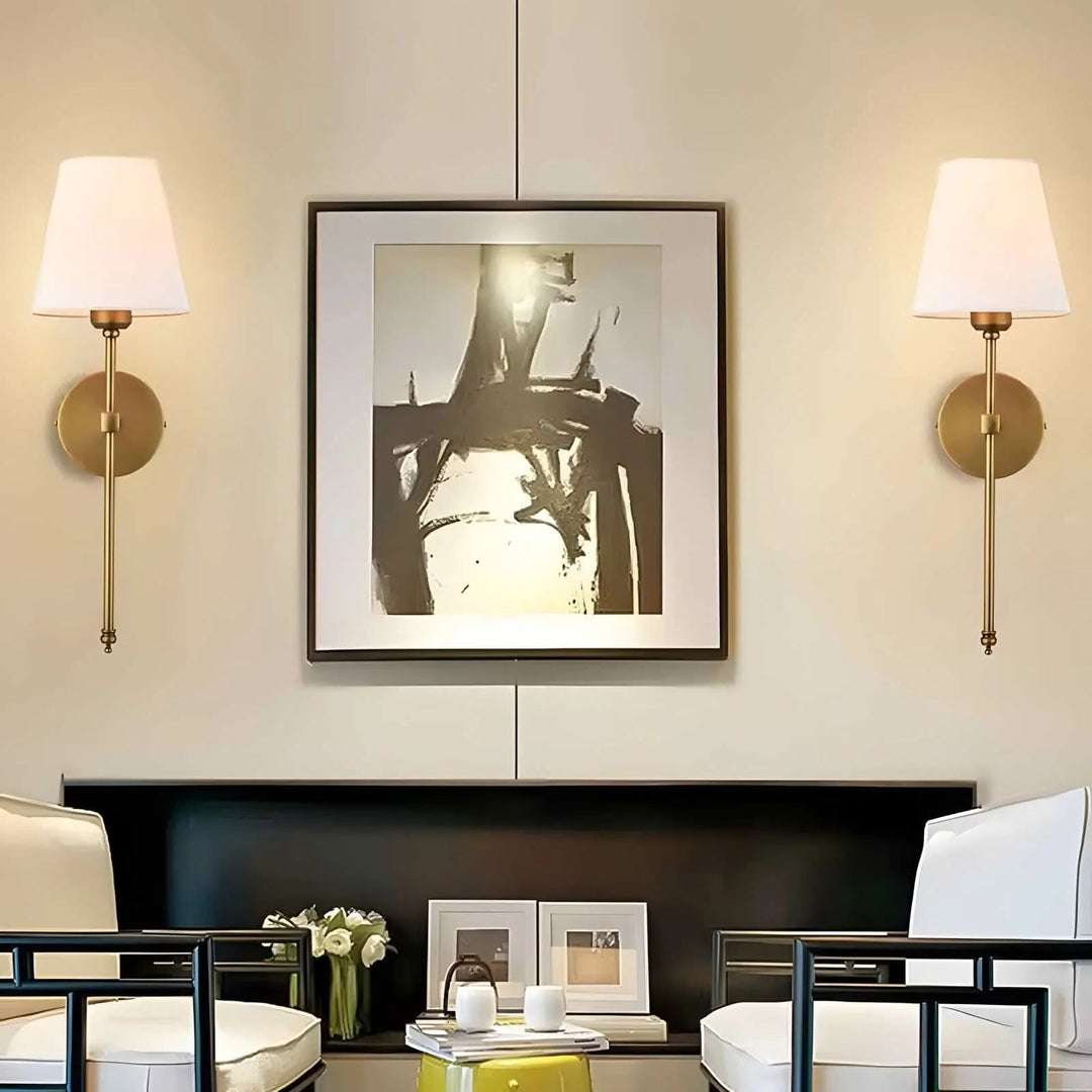 Wireless Wall Mounted Light Fixtures, Set of 2 with Battery Operation