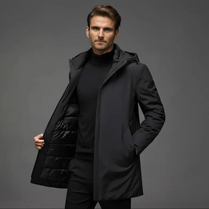 Heavyweight Waterproof Winter Parka for Men with Insulated Fleece Lining