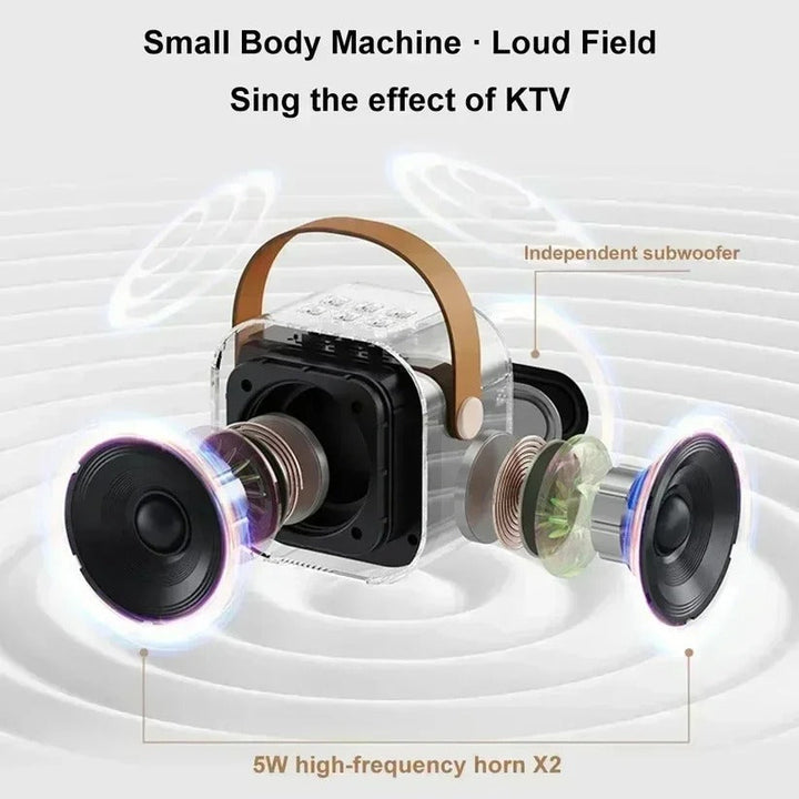 Portable Bluetooth Karaoke Speaker with Built-In Microphone