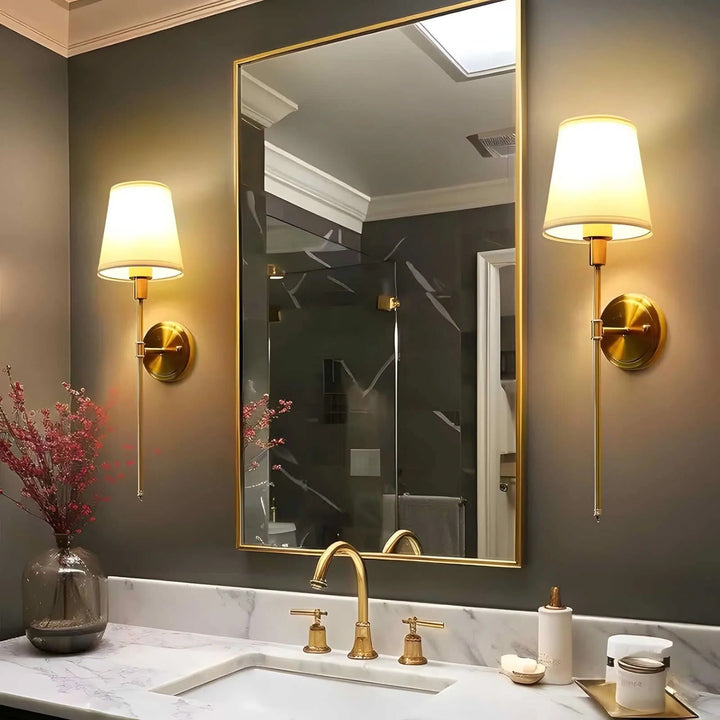 Wireless Wall Mounted Light Fixtures, Set of 2 with Battery Operation