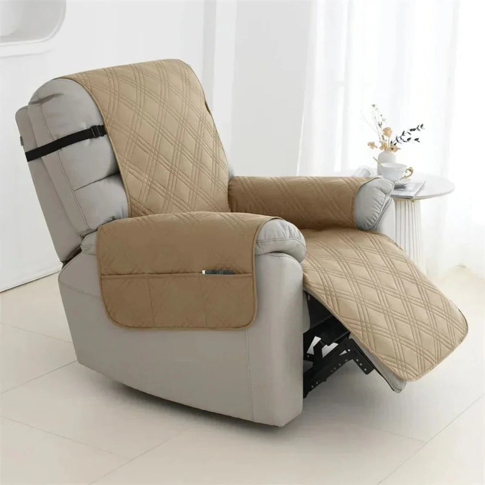 Quilted Waterproof Recliner Slipcover, Pet Friendly Furniture Protector