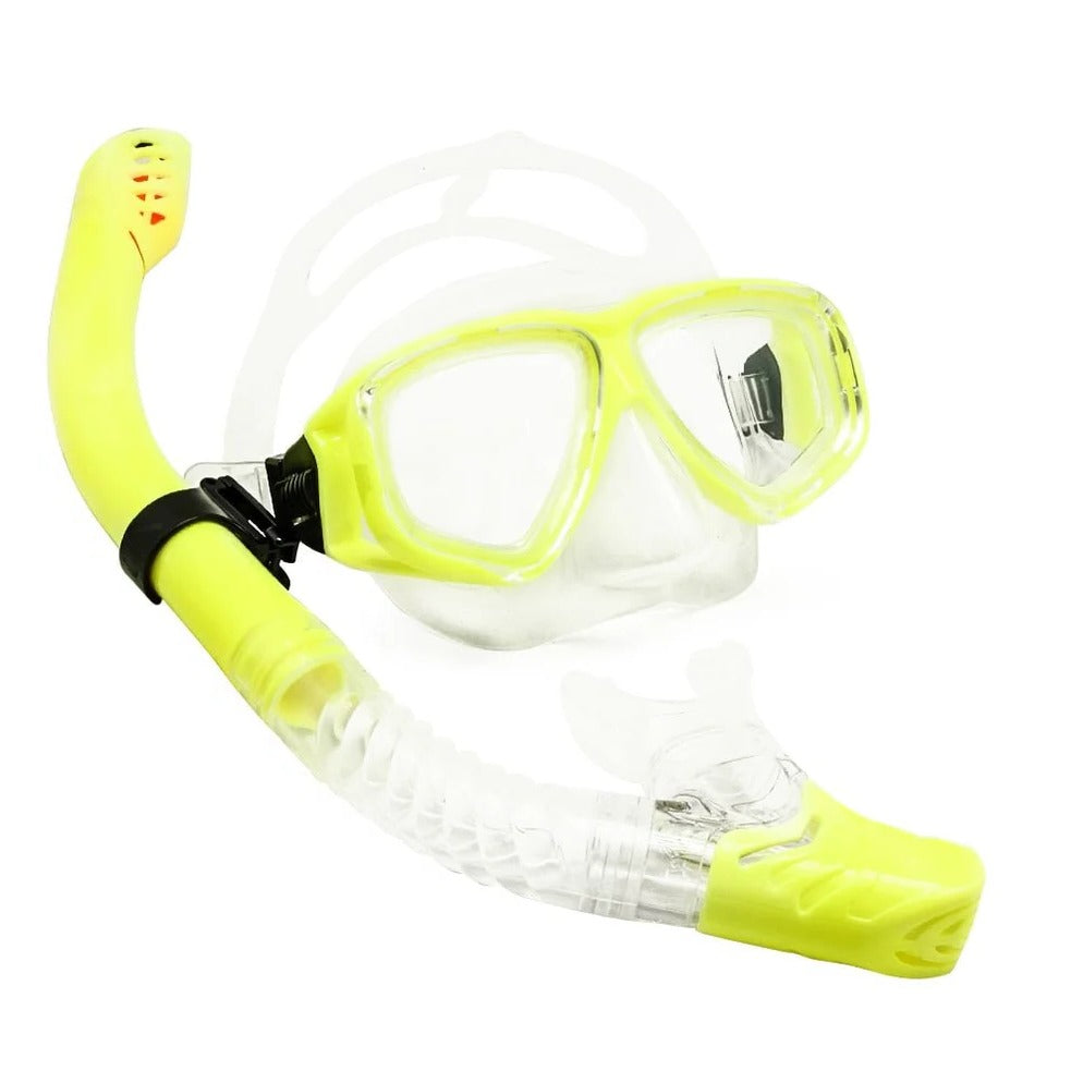Full Face Scuba Mask with Tempered Glass Lens and Adjustable Fit