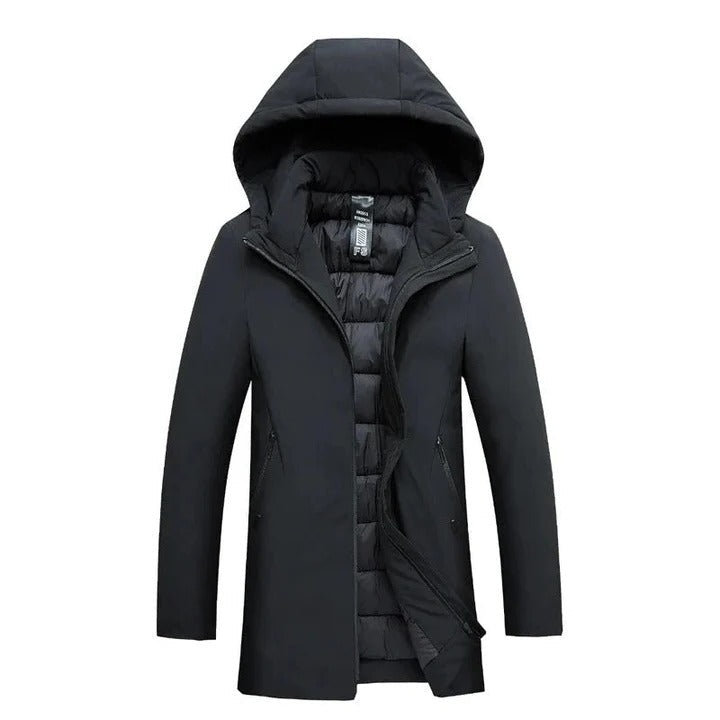 Heavyweight Waterproof Winter Parka for Men with Insulated Fleece Lining