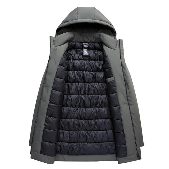 Heavyweight Waterproof Winter Parka for Men with Insulated Fleece Lining