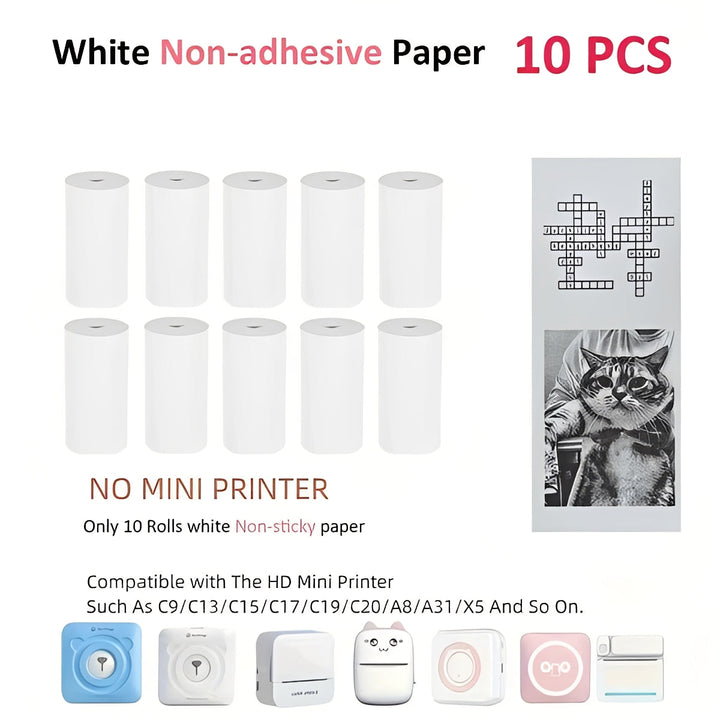 Portable Inkless Thermal Sticker Printer, Bluetooth Photo and Memo Printer