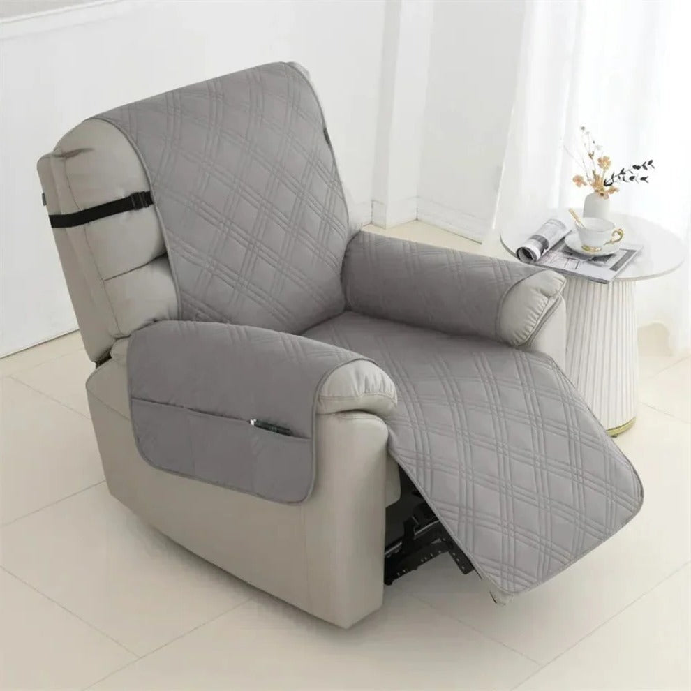Quilted Waterproof Recliner Slipcover, Pet Friendly Furniture Protector