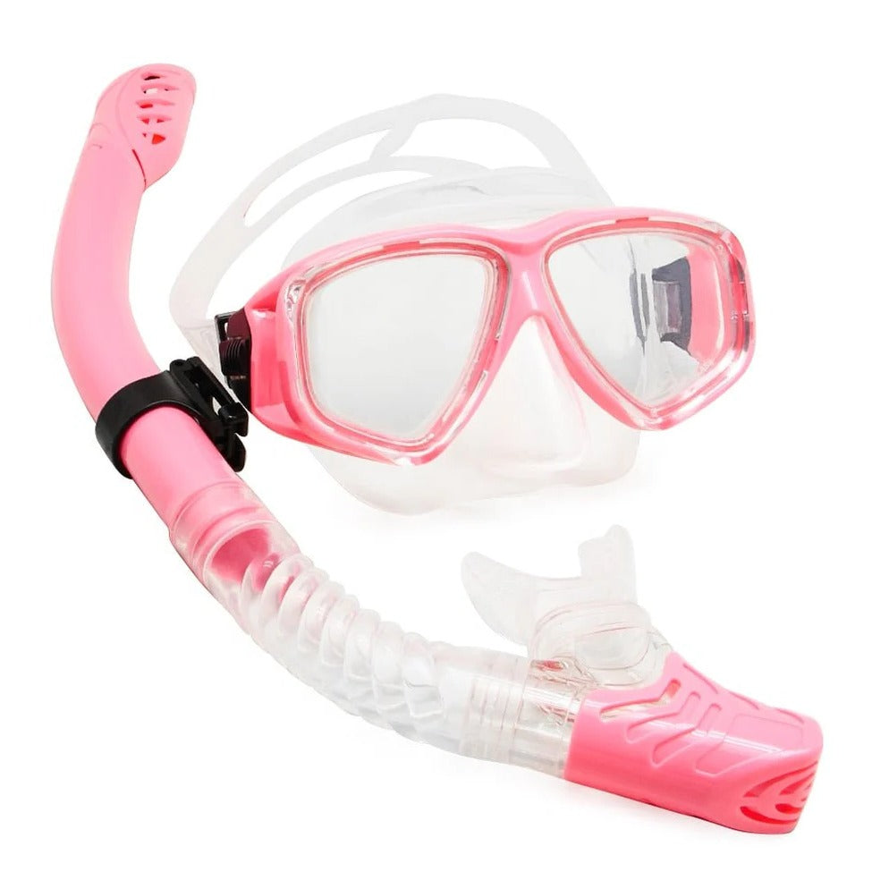 Full Face Scuba Mask with Tempered Glass Lens and Adjustable Fit