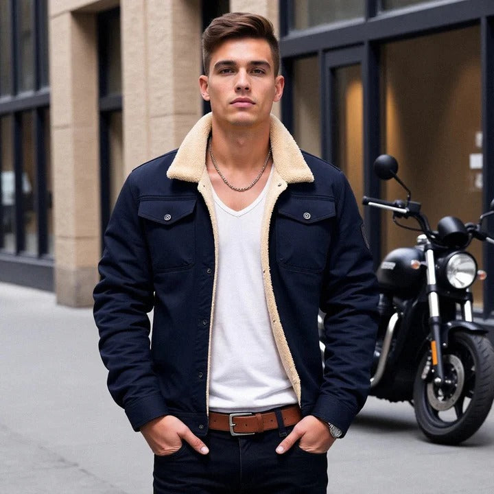 Retro Style Jacket for Men with Classic Fit and Durable Exterior