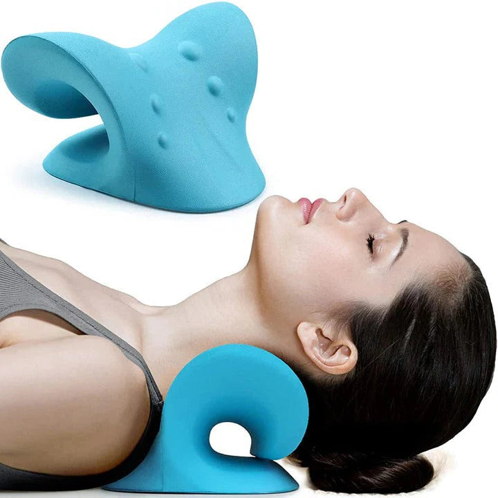 Neck and Shoulder Stretcher, Ergonomic Relaxer Pillow