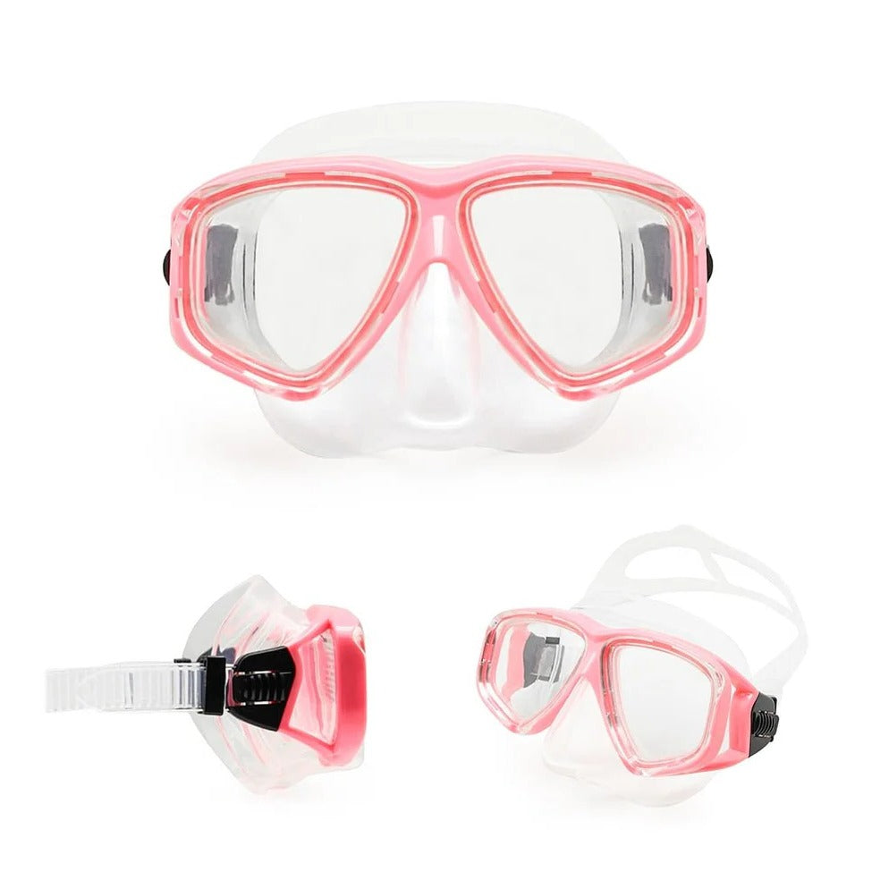 Full Face Scuba Mask with Tempered Glass Lens and Adjustable Fit