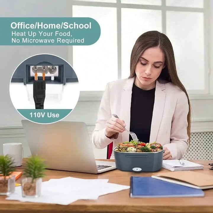 Self Heating Bento Box for Travel, Office and Vehicle Use