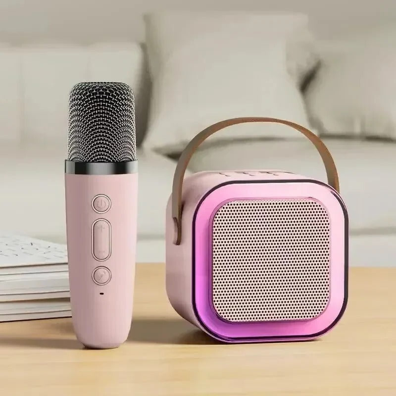 Portable Bluetooth Karaoke Speaker with Built-In Microphone