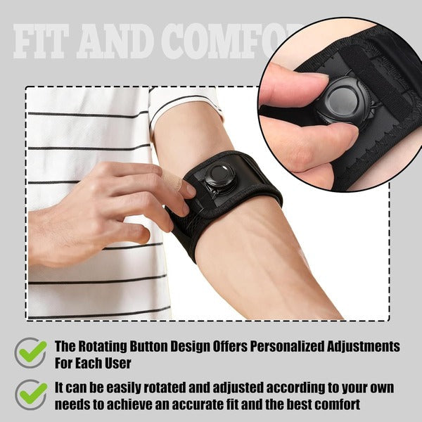 Adjustable Elbow Brace with Dial Compression Strap