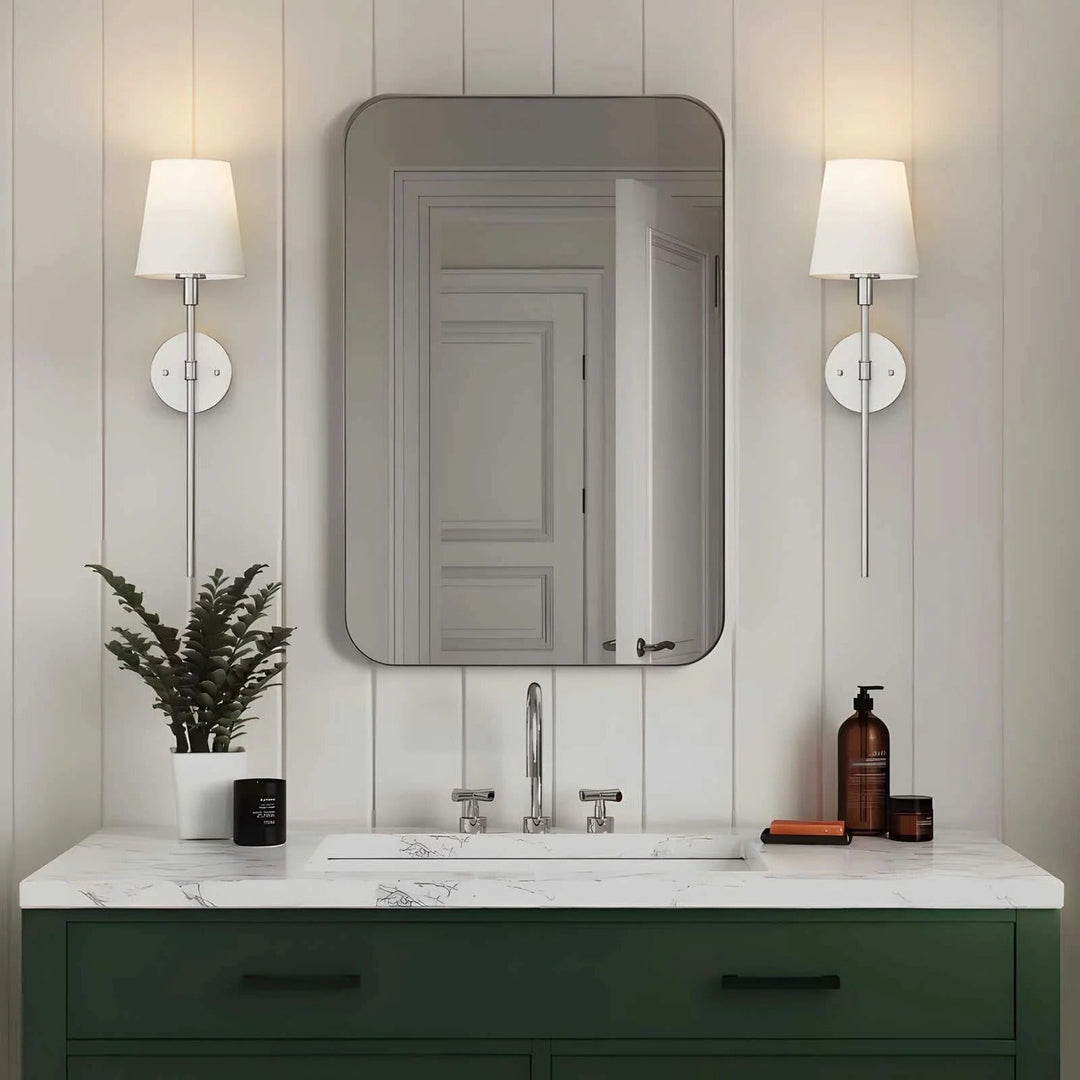 Wireless Wall Mounted Light Fixtures, Set of 2 with Battery Operation