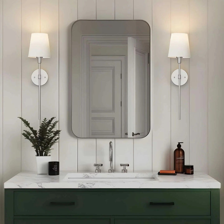Wireless Wall Mounted Light Fixtures, Set of 2 with Battery Operation