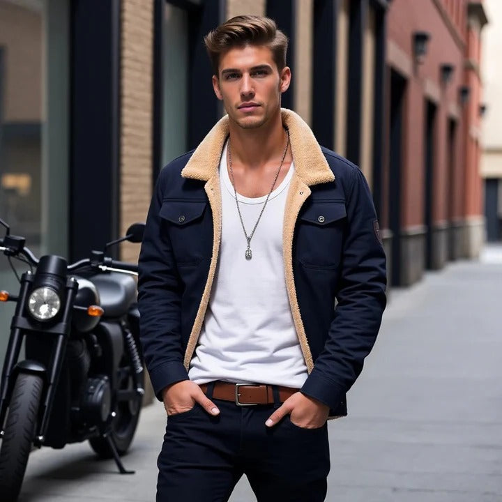 Retro Style Jacket for Men with Classic Fit and Durable Exterior