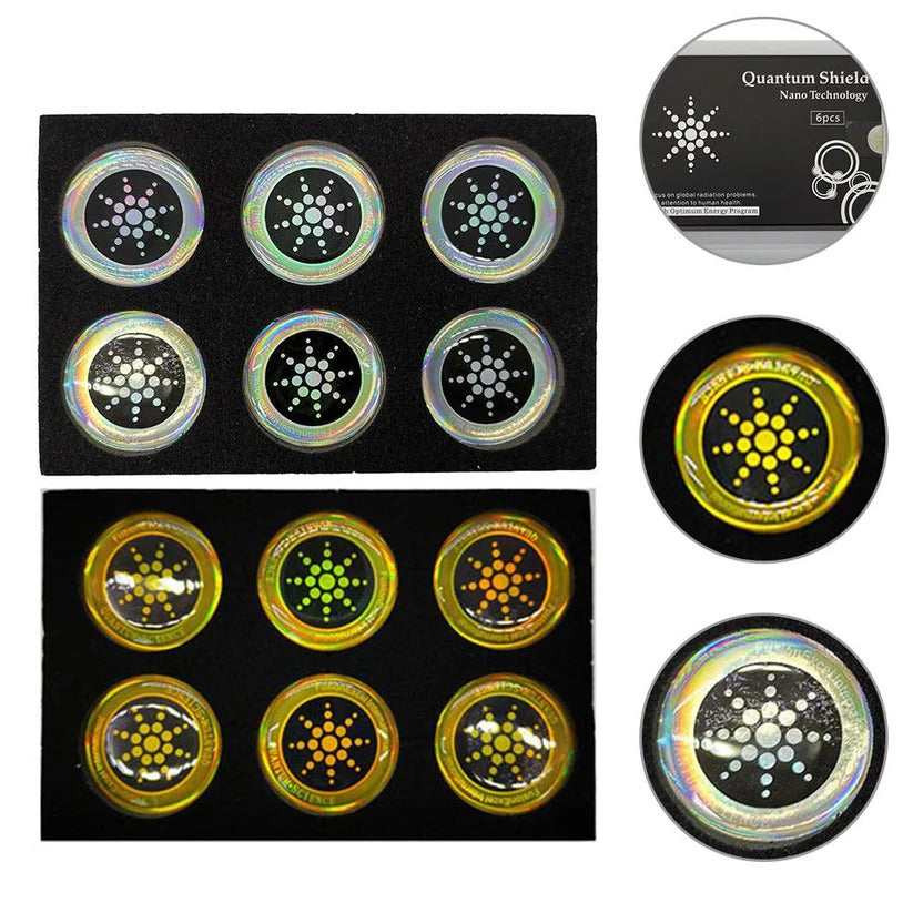 Anti Radiation Protection Stickers for Mobile Devices and Routers, Set of 6