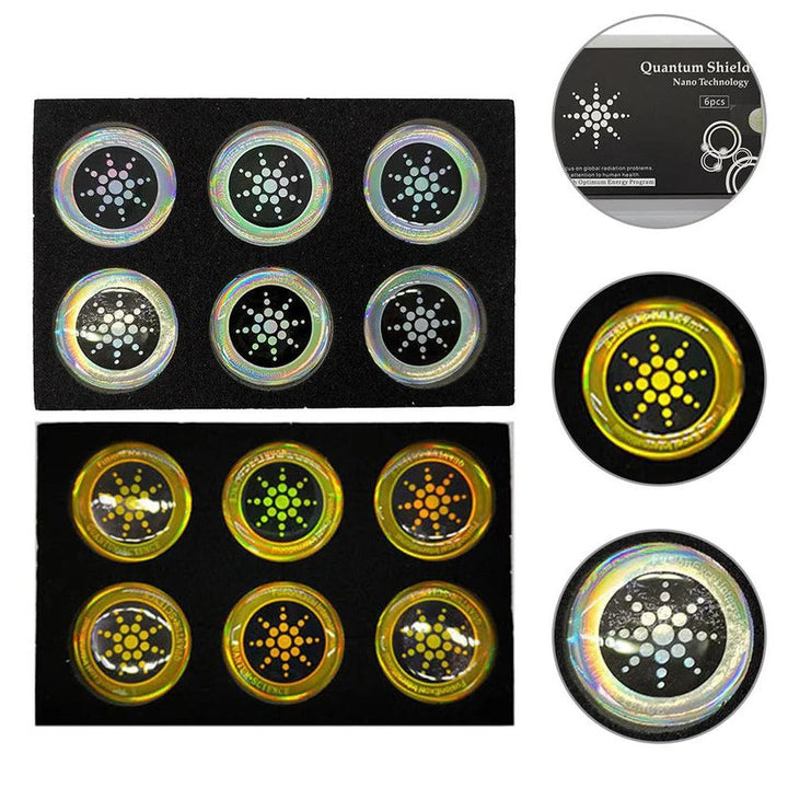 Anti Radiation Protection Stickers for Mobile Devices and Routers, Set of 6