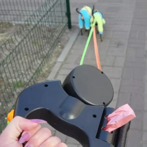 TangleFree Dual Dog Leash with LED Light and 360° Swivel