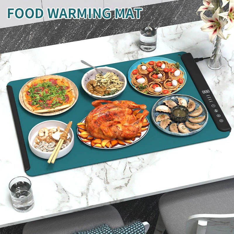 Electric Heating Mat for Food with Foldable Design and Auto Shutoff