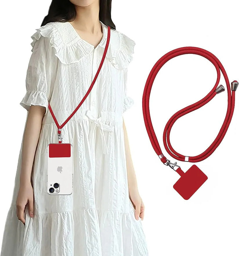 Adjustable Neck Strap Phone Holder with Crossbody Carry Design