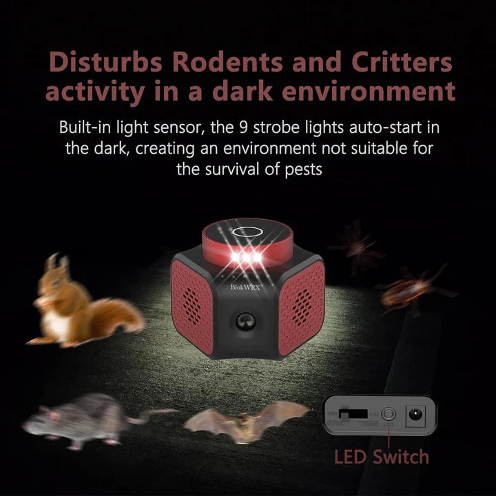 Electronic Rodent Defense Device with High Frequency Sound and Silent Operation