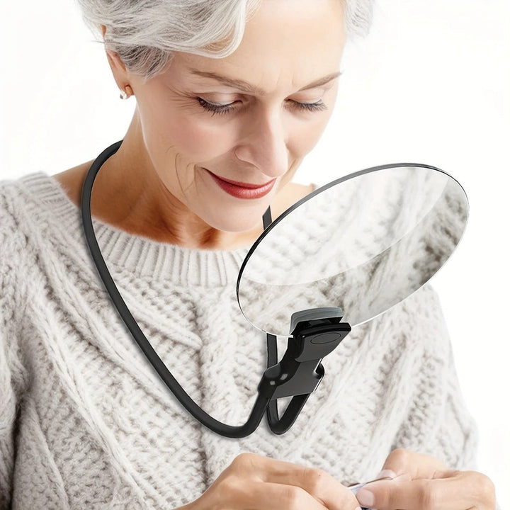 5X Magnification Hands Free Magnifying Glass with Ergonomic Neck Strap
