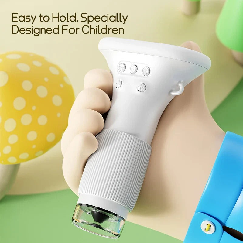 Kids Handheld Science Microscope with 1000X Zoom for Nature Exploration