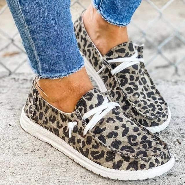 Womens Elasticated Canvas Slip-On Shoes with Roomy Toe Box and Padded Footbed