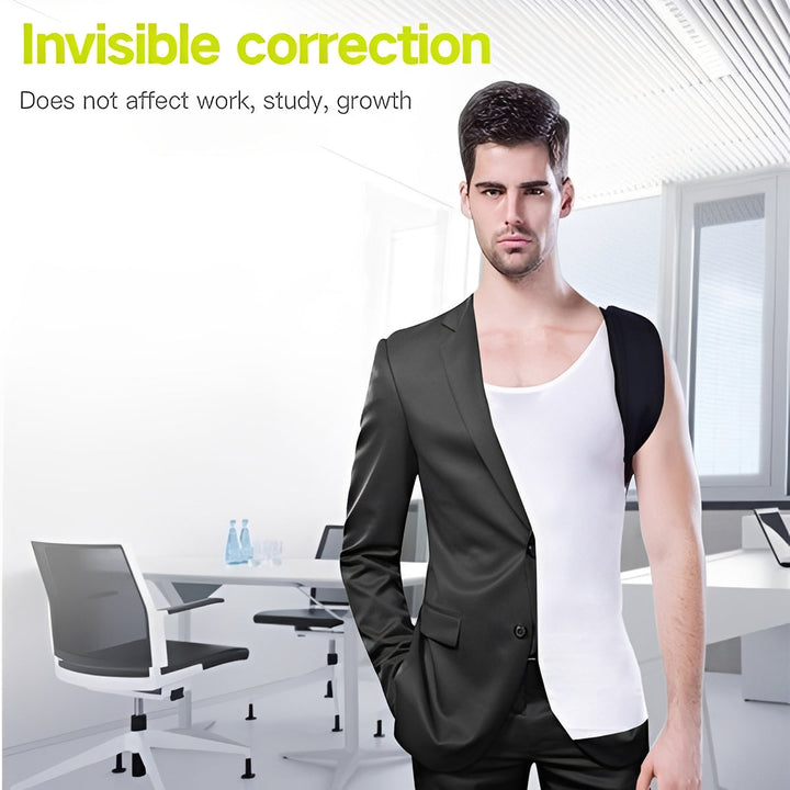 Upper Back Posture Support Brace with Adjustable Shoulder Straps for Spine Alignment