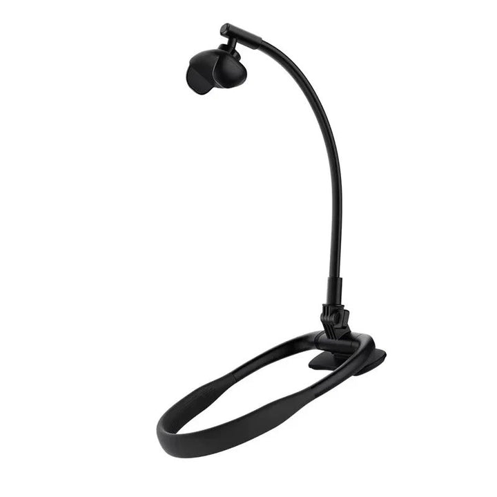 Wearable Phone Holder with Flexible Arm and 360 Degree Rotation