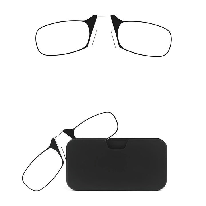 Retractable Nose Clip Reading Glasses with Portable Case