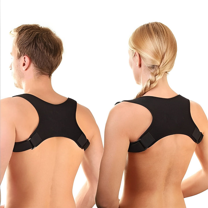 Upper Back Posture Support Brace with Adjustable Shoulder Straps for Spine Alignment