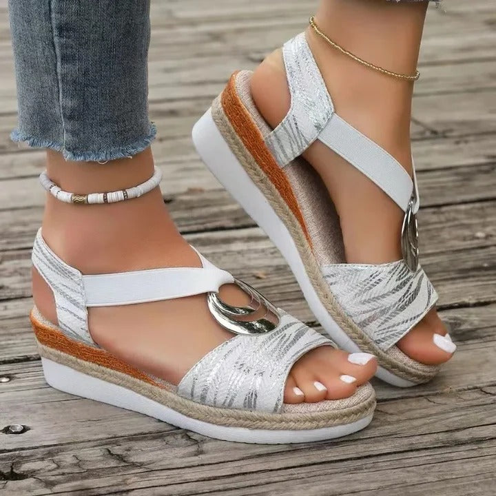Womens Arch Support Wedge Sandals with Breathable Orthopaedic Design