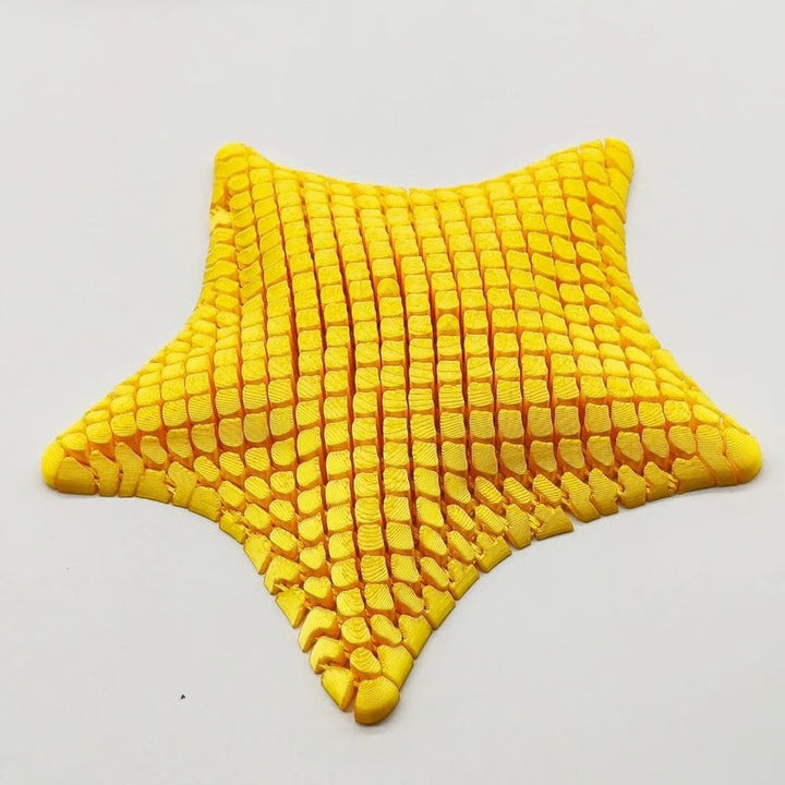 3D Printed Jointed Sea Star Sensory Toy with Flexible Articulated Segments for Desk Fidgeting