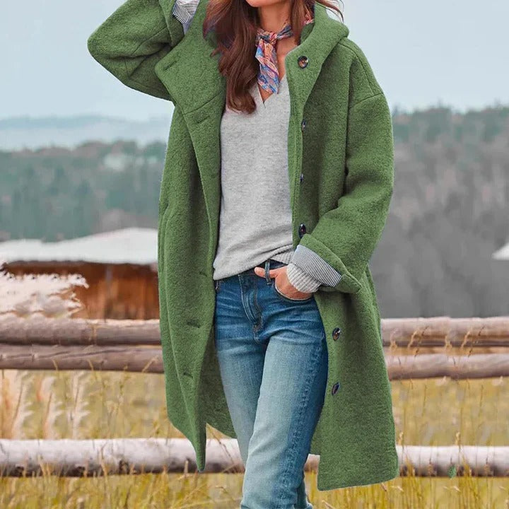 Insulated Cold Weather Coat for Women with Thermal Lining and Heavyweight Fabric