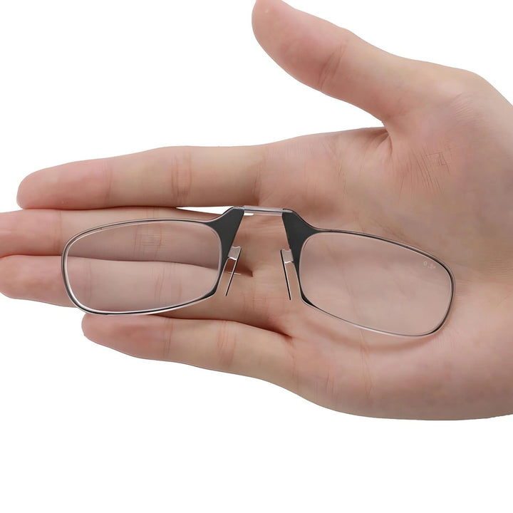 Retractable Nose Clip Reading Glasses with Portable Case
