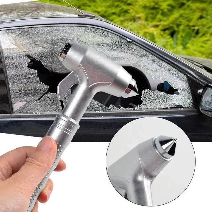 Car Escape Tool with Window Breaker and Seatbelt Cutter