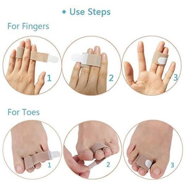 Silicone Hammer Toe Wrap with Dual-Loop Knuckle Guard Pad