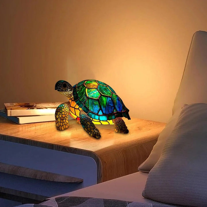 Turtle Shaped Lamp with Warm Light, Decorative Accent Piece