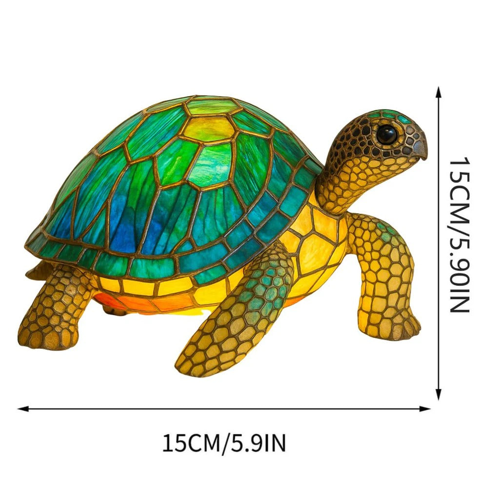 Turtle Shaped Lamp with Warm Light, Decorative Accent Piece