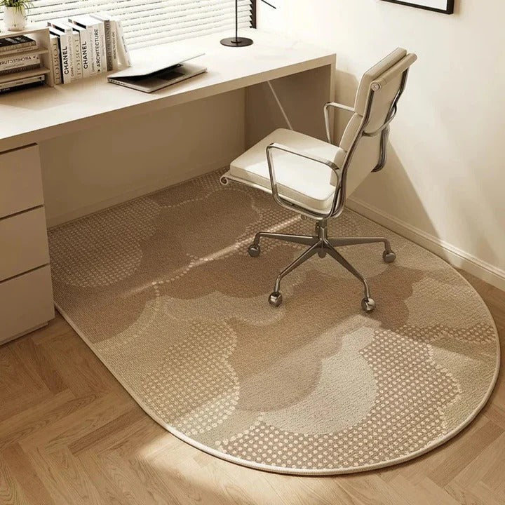 Carpeted Floor Chair Mat with Cleated Underside and High Impact Strength