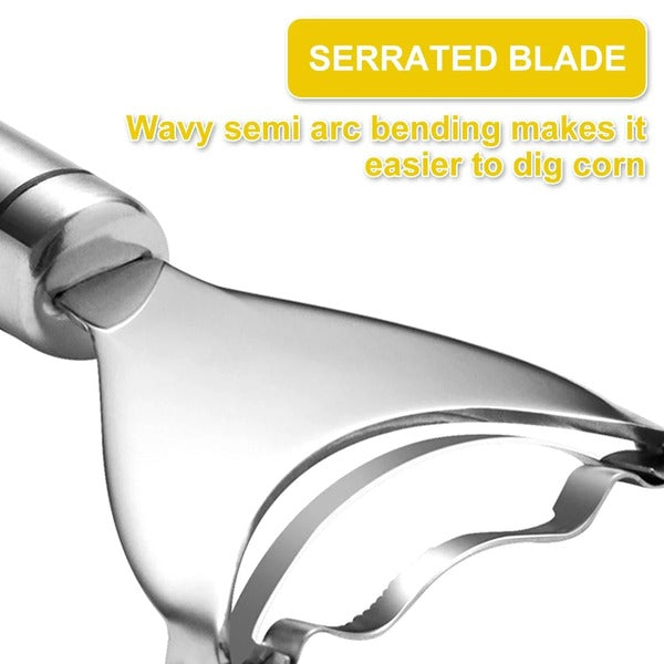 Stainless Steel Corn Stripper with Ergonomic Handle for Fresh Cobs