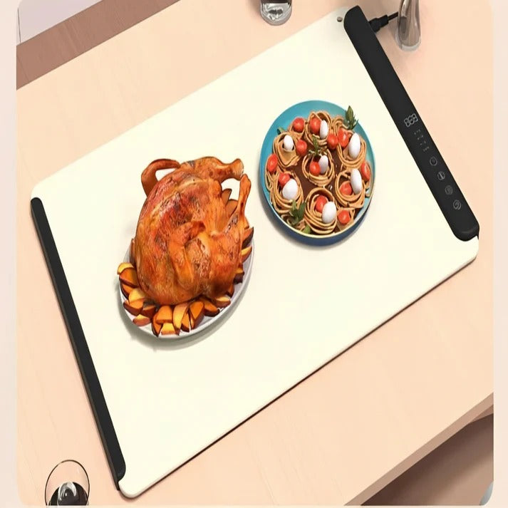Electric Heating Mat for Food with Foldable Design and Auto Shutoff