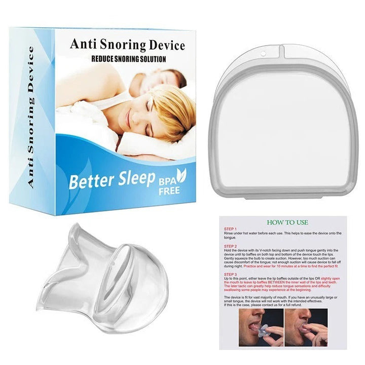 Mandibular Advancement Sleep Guard with Tongue Retaining Channel for Airway Openness