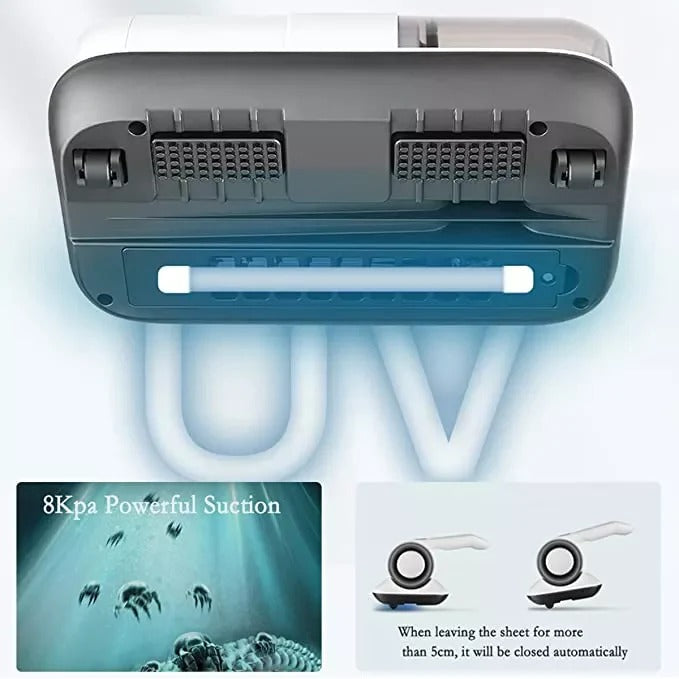 Cordless Handheld UV Mattress Vacuum with Mite Removal and Fabric Sterilization