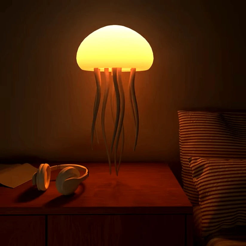 RGB colour Changing Jellyfish Lamp with Voice Control and LED Lighting