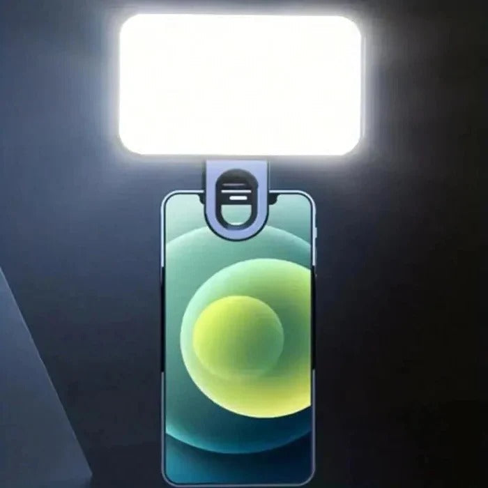 Mobile Phone Clip-On LED Light, LED High Power Rechargeable Clip Fill Video Selfie Light for Phone