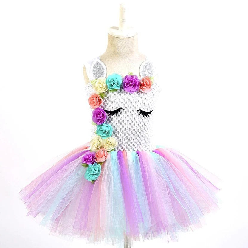 Pastel Princess Gown and Rainbow Unicorn Tutu