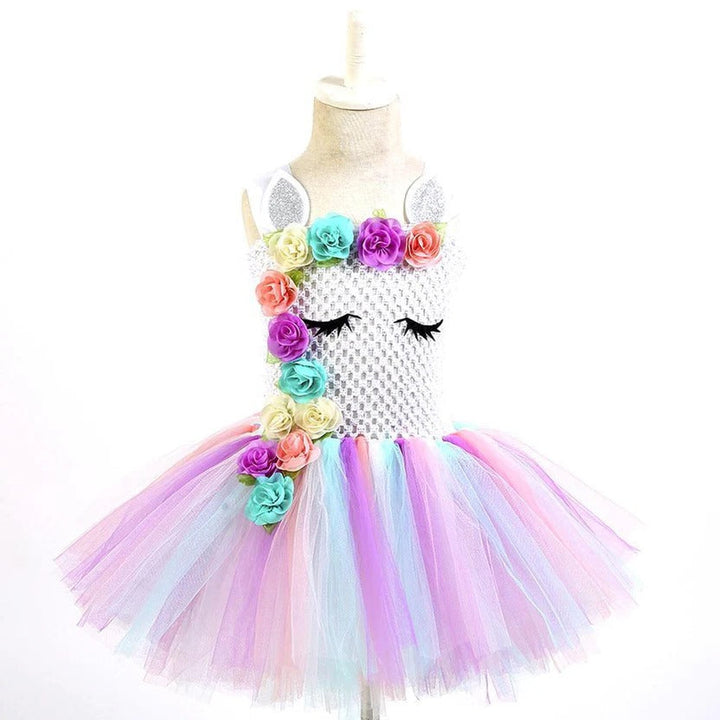Pastel Princess Gown and Rainbow Unicorn Tutu